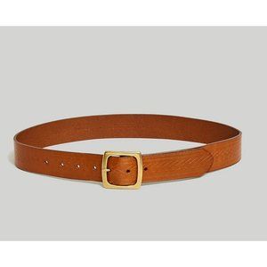Madewell Mens $75 Western Embossed Leather Belt English Saddle Size 32 NL342